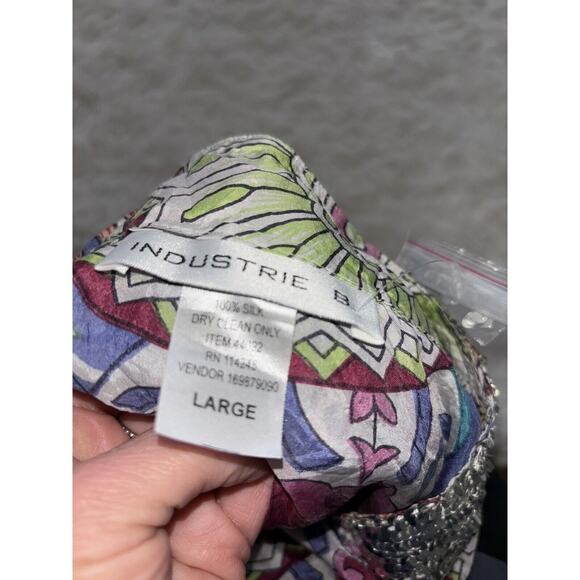 Industrie B 100% Silk Sz. L Blouse. New W/ Out Tags. Beautiful - Picture 9 of 11